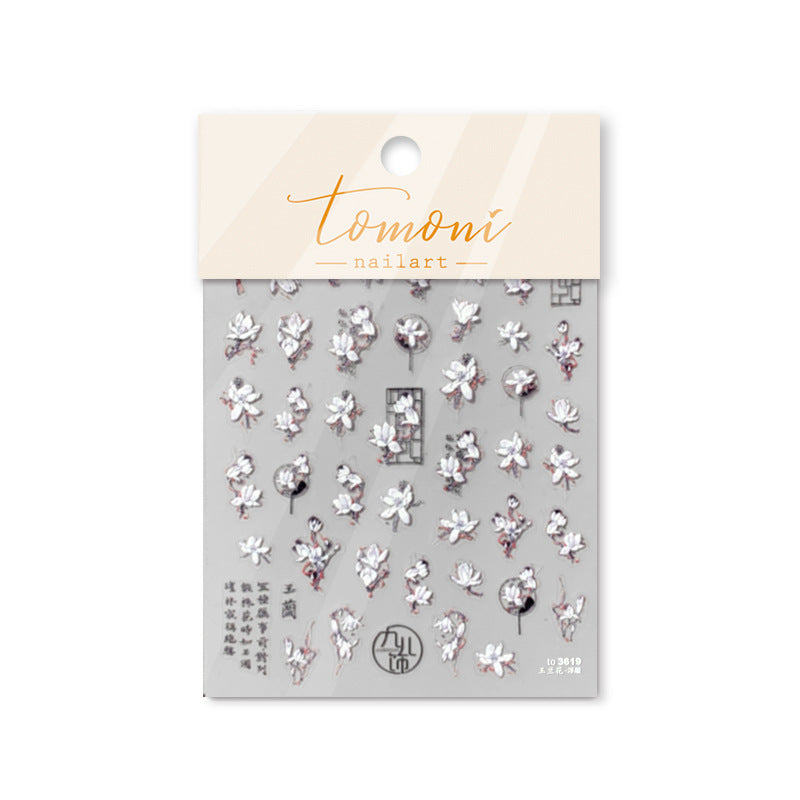 365nails: "Elegant White Magnolia" – nail art stickers