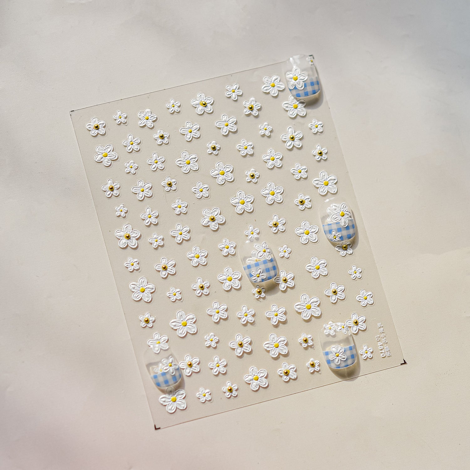 Spring Floral Wreath Collection: "Pastel Blossom" – 3D Crystal Diamond Nail Sticker