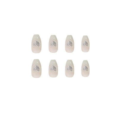 Mudança gradual de temperamento, cinza, pêssego, coração, pérola, desgaste, arte de unha finalizada, remendo de unha, peça de unha removível, vendas de fábrica｜365nails