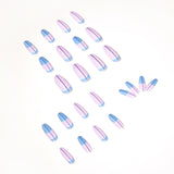 Produto acabado para unhas postiças azuis francesas de fornecimento direto｜365nails