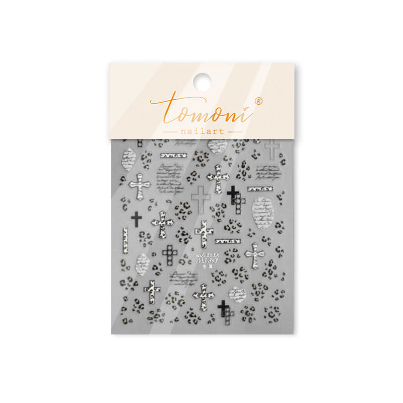 365nails: "Leopard Print Star & Blue" – Nail Art Stickers