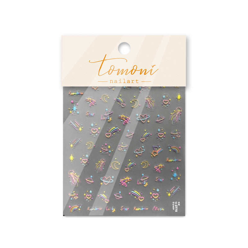 365nails: "holographic rainbow celestial" – Nail Art Stickers