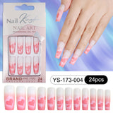Nail Tips special for press on nails rectangular nail pieces removable full sticker manicure 24 pieces boxed fake nail factory wholesale