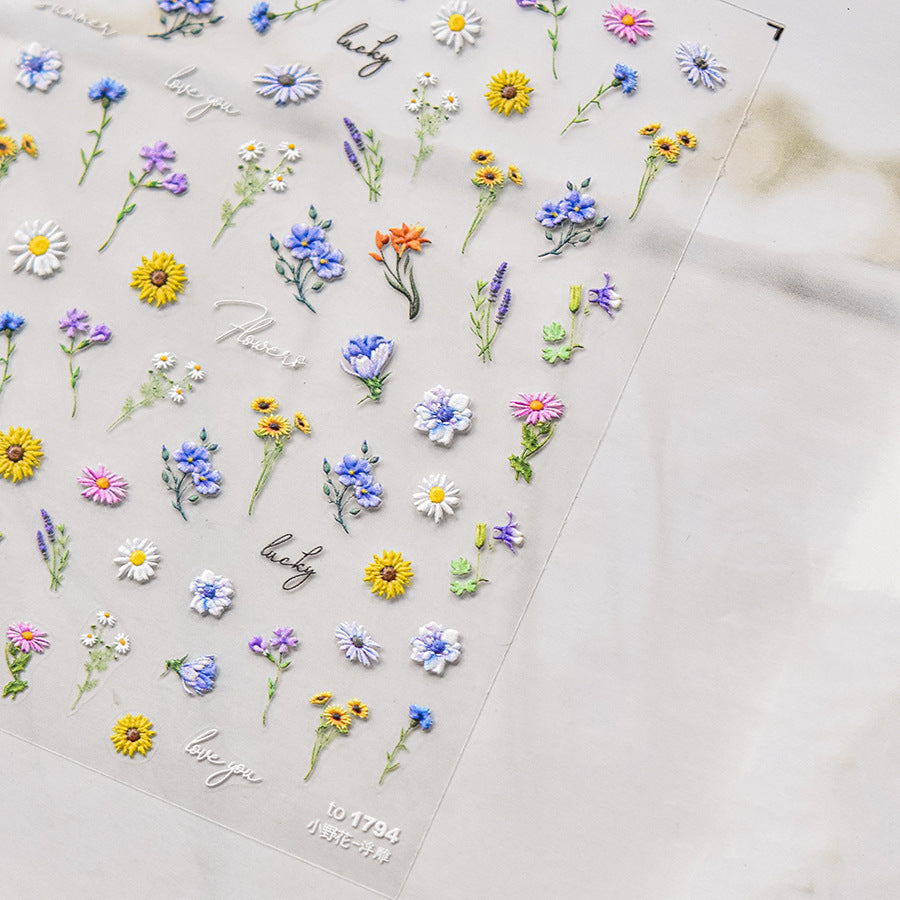 Watercolor Wildflower – Romantic Fresh Nail Art Set