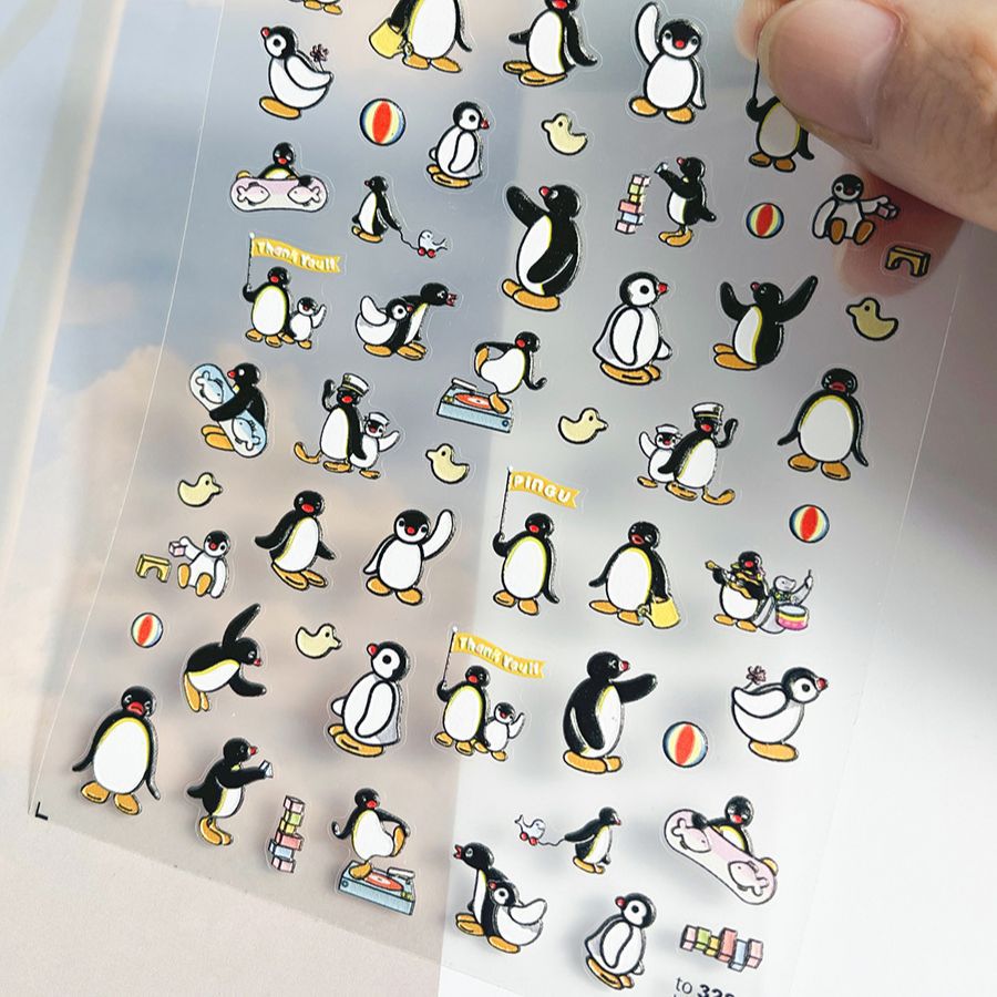 365nails: "Cute Playful Penguin" – nail art stickers