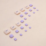 Pequena manicure taro roxo fosco e fresca, amor, doce menina, unhas postiças, manicure, atacado｜365nails