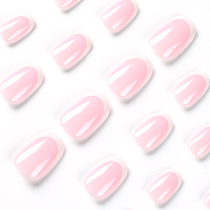 Simple French white edge  Wholesale finished nail patch  Short fake nail｜365nails
