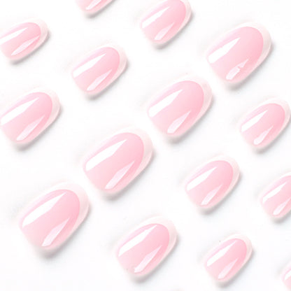Simple French white edge  Wholesale finished nail patch  Short fake nail｜365nails