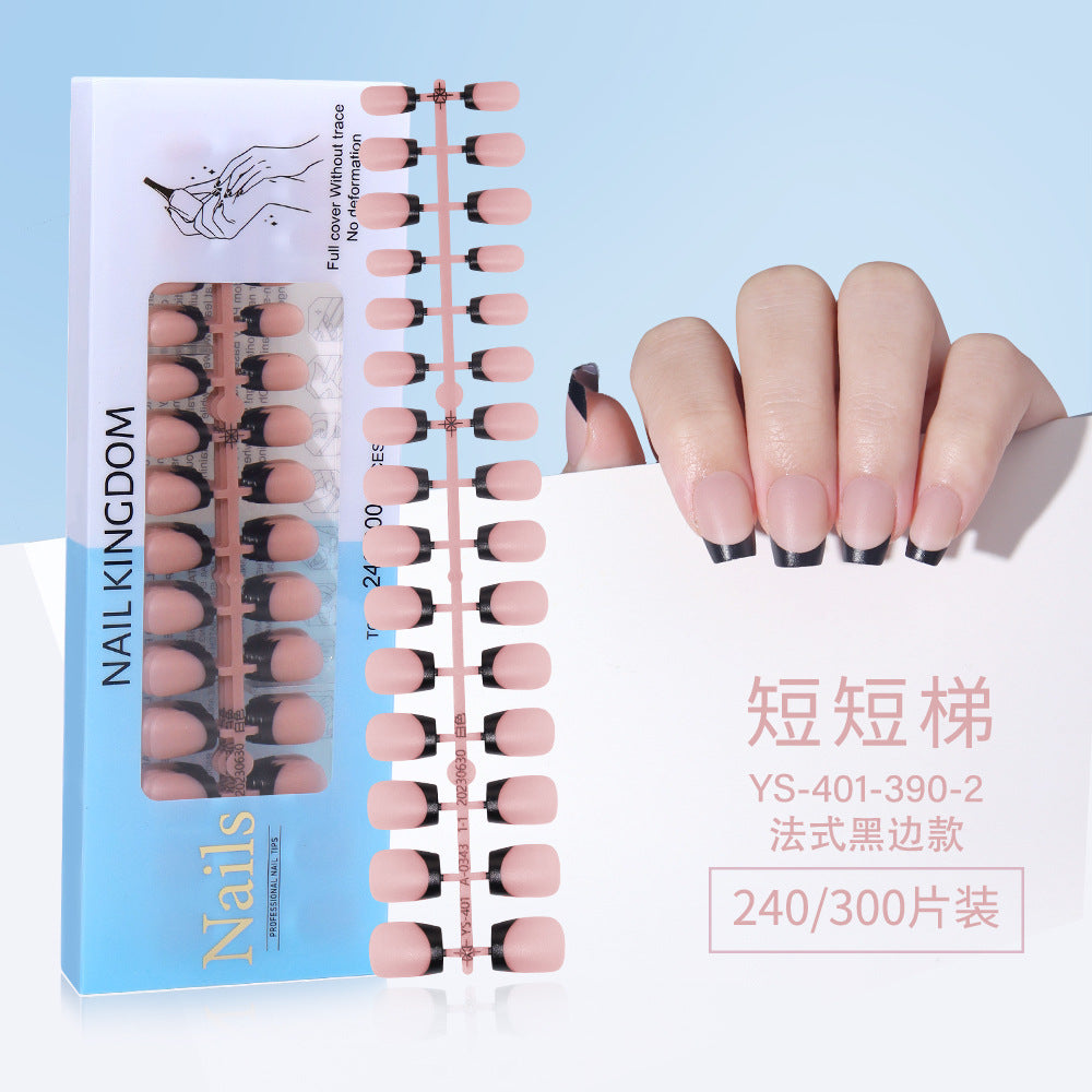 Nail Tips New  French press on nails 240 pieces boxed fake nail manicure work in progress matte full sticker French nail piece