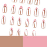 Hot-selling Coating Explosive French Pink Short Almonds press-on nails