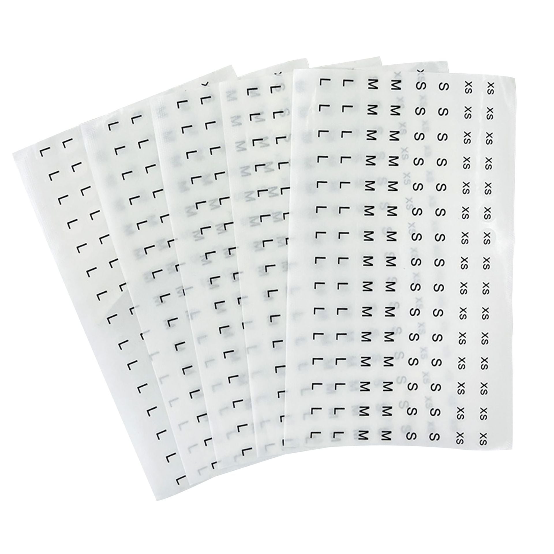 Press-On Nails Instruction Card  transparent pvc self-adhesive waterproof clothing size sticker round label
