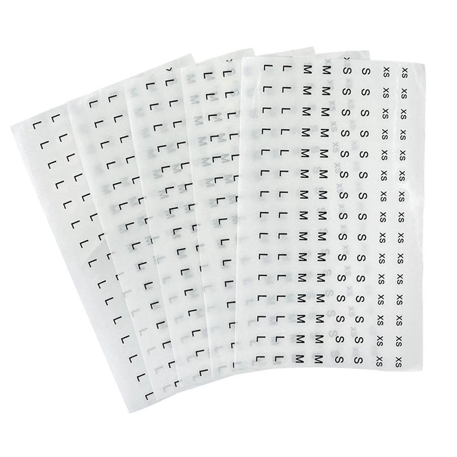 Press-On Nails Instruction Card  transparent pvc self-adhesive waterproof clothing size sticker round label
