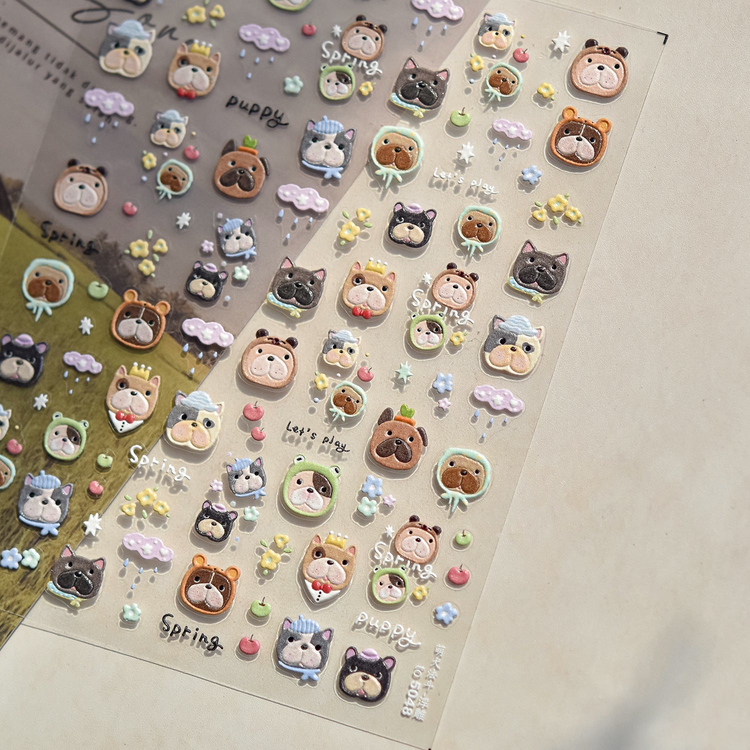 365nails: "Chiot Mignon du Printemps" – Autocollants Nail Art