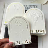 Spot relief three-dimensional rose wearing armor display card beige advanced bronzing nail art background cardboard packaging