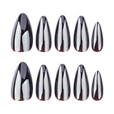 New European and American popular cross-border personalized black coated nail piece, simple short almond wearing nail piece wholesale
