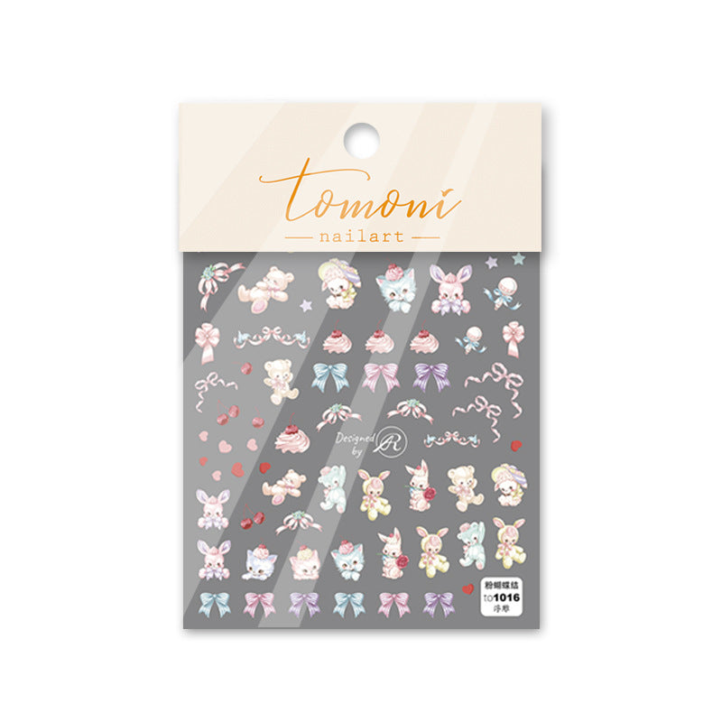 365nails: "Nœud pastel dessert animal mignon" – Autocollants de nail art