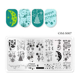 Christmas Nail Stamping Plates – Holiday Pattern Steel Templates for DIY Nail Art (MOQ=3)