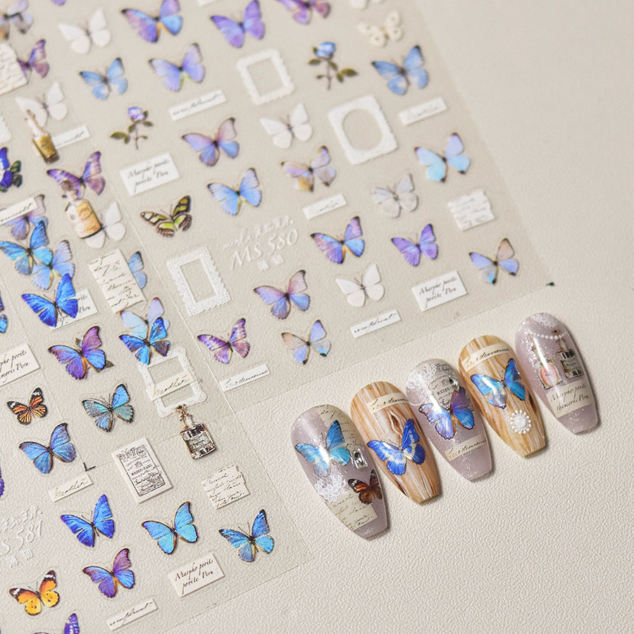 365nails: "Vintage Purple Butterfly" – nail art stickers