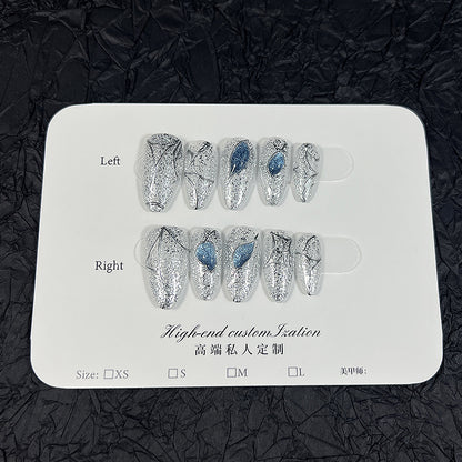 Three-dimensional cat eye irregular metal light luxury handmade armor   style ｜365nails