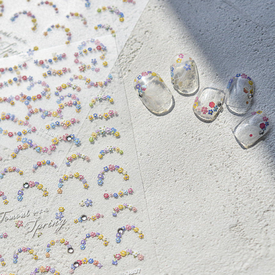 Colorful Crystal Bead – Fresh Spring Nail Art Stickers
