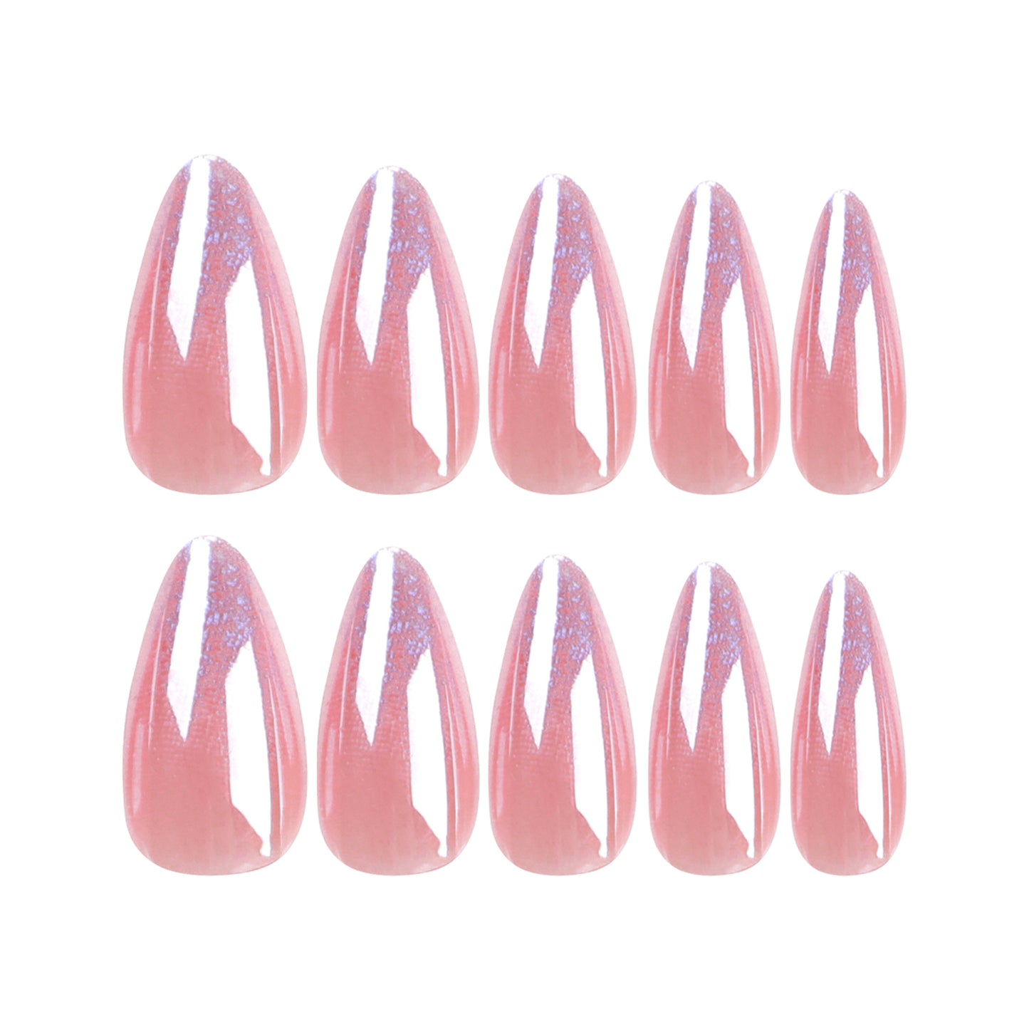 wholesale nude laser nail art long almond  ｜365nails