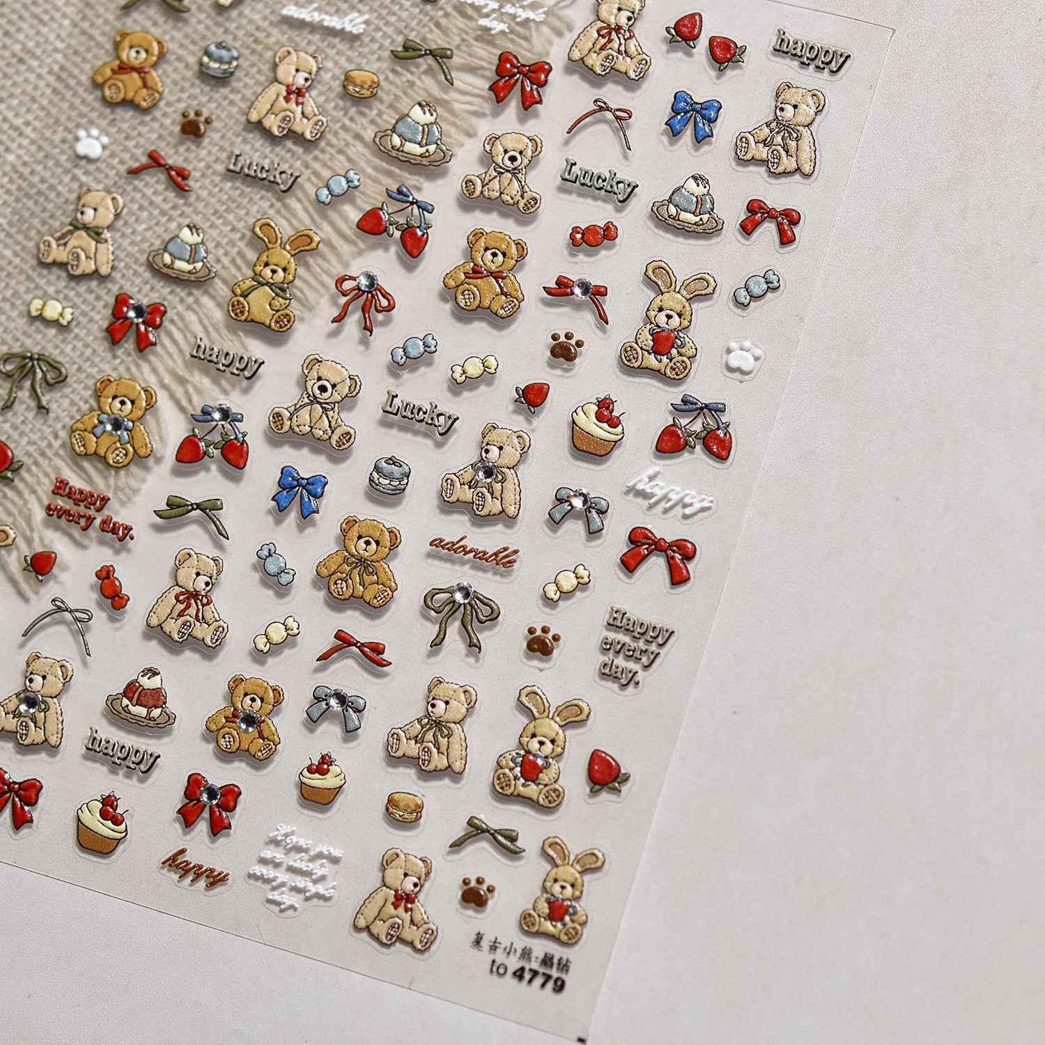 365nails: "ours en peluche et lapin mignons" – Autocollants pour ongles