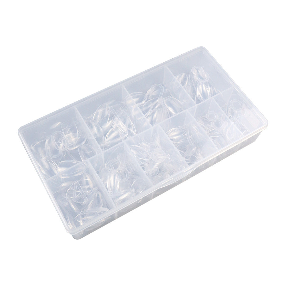 Nail Tips Press on nails pads, almond short transparent nail pads 504 pcs, boxed high-transparency and seamless full-size fake nail patch manicure