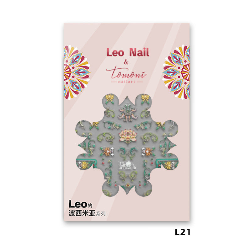 Leo 波希米亞系列 — 民族風浮雕指甲藝術套組