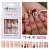 Press on nails advanced sense belt drill three-dimensional detachable nail art Spice girl fake nail press on nails wholesale