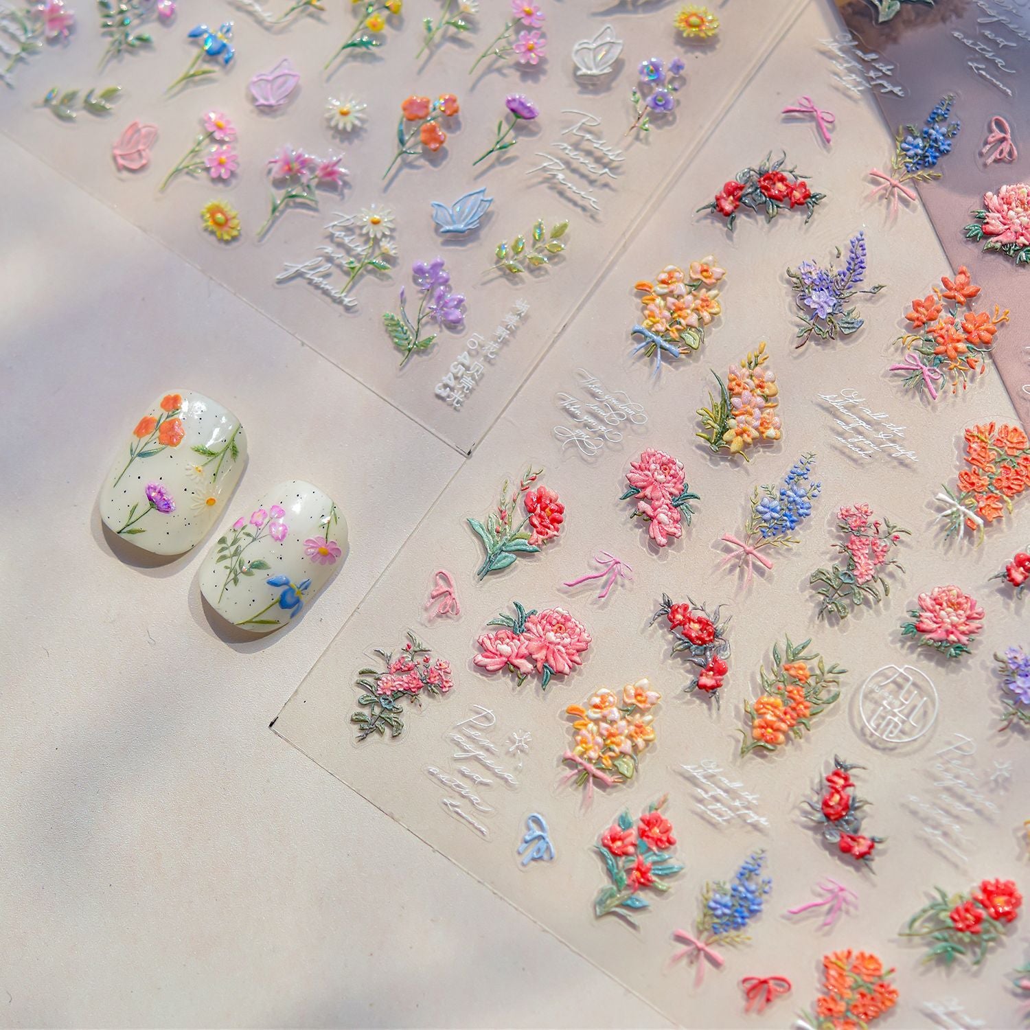 Pastel Wildflower Meadow – Fresh Romantic Nail Art Set