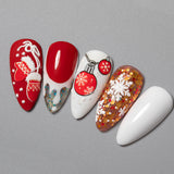 Christmas atmosphere nail art sticker 5D relief three-dimensional Santa Claus Elk nail sticker jewelry HG model