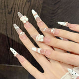 Cute Pink Bunny Polka-Dot Press On Nails