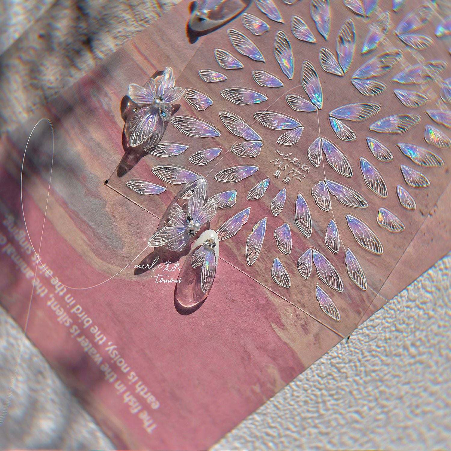 極光羽毛系列：「天使之翼」—3D 全息甲貼