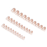 High sense manicure 30 pieces boxed coated fake nails simple French white edge wearing nail fake nails