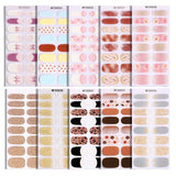 Semi-Cured Gel Nail Strips French Leopard Chic Glossy Design (MOQ=3)