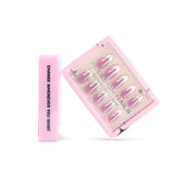 Armadura francesa simples de alta qualidade com 30 peças revestidas, manicure curta amêndoa, peça de unha repetível, produto acabado, atacado ｜ 365 unhas