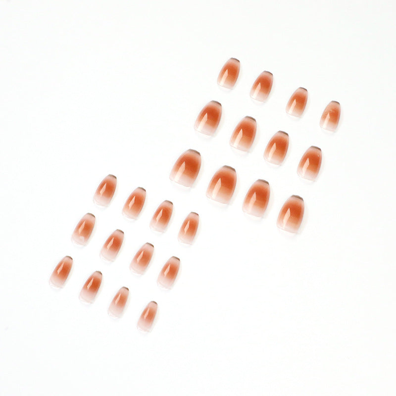 Wearable Nail Patch False Nail Nail Patch Persian Orange Blush Nail Art Removable Nail Art Wholesale｜365nails