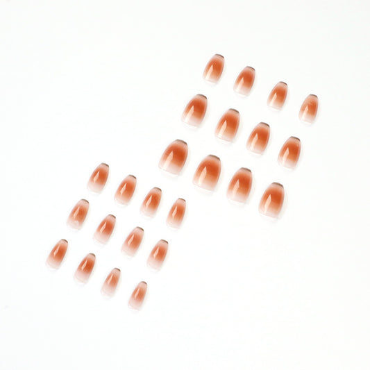 Wearable Nail Patch False Nail Nail Patch Persian Orange Blush Nail Art Removable Nail Art Wholesale｜365nails