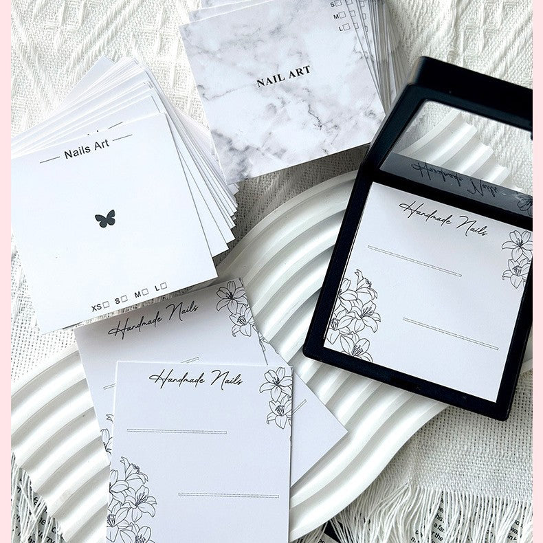 Elegant Minimalist Nail Art Display Cards for Press‑On Sets