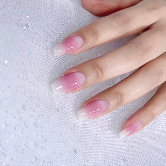 nails piece wholesale gradual change smudging detachable Press on nails art medium and short fake nails finished nails piece wholesale｜365nails