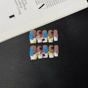 365nails: "베리 블로썸" – 3D 플로럴 & 비드 수제 미디엄 아몬드형 네일