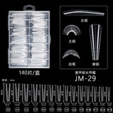 Nail Tips New Nail Art Mold 140 Pieces Boxed Transparent Rapid Phototherapy Extension Nail Fit Thin Crystal Extension Scale Nail