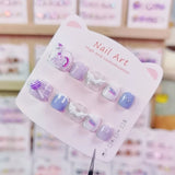 Pony Poly Purple Moon Kids Press On Nails Set