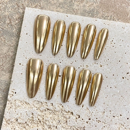 2025 new handmade nails champagne bright mirror Internet celebrity nail art versatile removable | 365nails