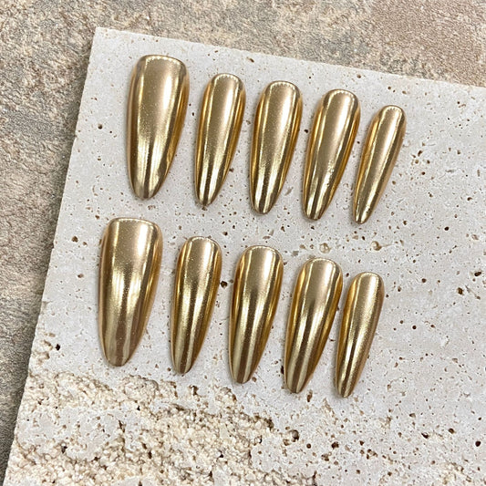 2025 new handmade nails champagne bright mirror Internet celebrity nail art versatile removable | 365nails