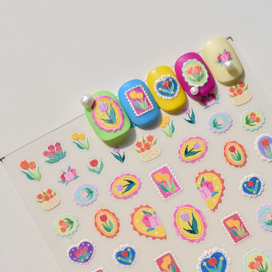 365nails: "Spring Garden Bunny" – nail art stickers