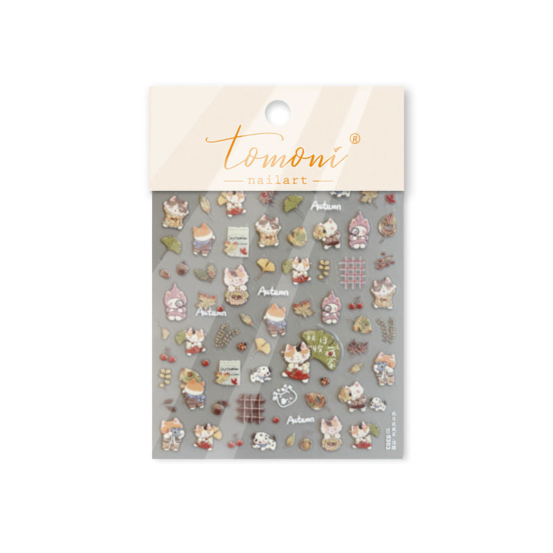 365nails: "Cute Cat Autumn Diary" – Nail Art Stickers