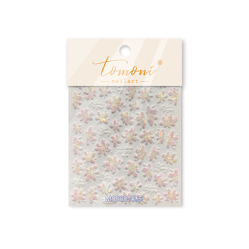 365nails: "Pearlescent White Daisy" – Nail Art Stickers