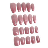 Uñas postizas hechas a mano con diseño de ojo de gato, parche corto, deseo puro de cambiar gradualmente el estilo de uñas postizas con forma de almendra | 365nails