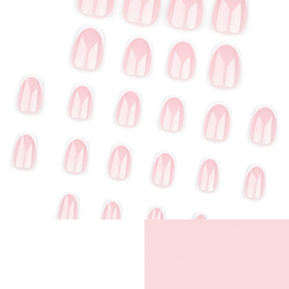 Classic French Wearable Nail Short Short Round Nail Art Naked Powder Wearable False Nails Removable Nail Products Wholesale｜365nails